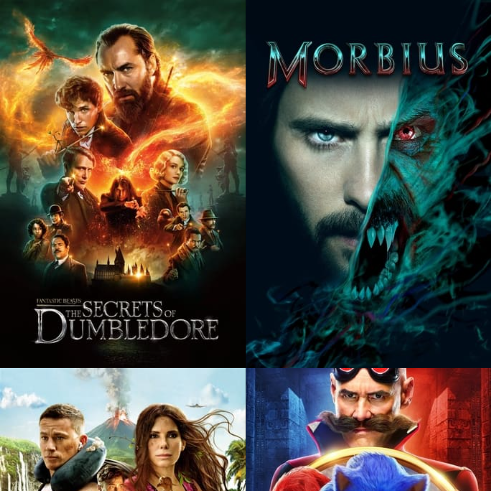 A screenshot of a webpage of movies